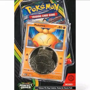 Pokemon Perfect Order Blister Pack - Includes 1 Pokemon TCG Mege Evolution Card - Makuhita 80 HP - Trading Card Game