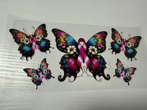 UV DTF Cup Wraps for 16 oz Glasses, 1 Sheets Rub On Transfers Decals for Crafts, Fruits Vinyl Wrap Bulk for Tumblers, Libbey Cups, Furniture Wood