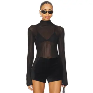 Joe's Jeans The Lana Ribbed Turtleneck Top in Black