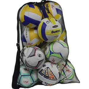 Large Mesh Sports Backpack with Shoulder Straps and Drawstring Design, Ideal for Storing Basketball Volleyball Baseball Swimming Gear