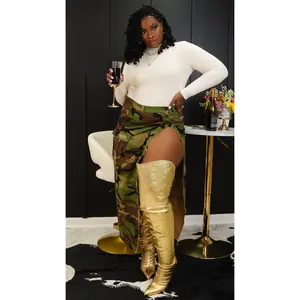 BLAZE WIDE CALF THIGH HIGH - GOLD