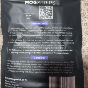 Product Review of Mog Strips, one month supply, for sleep, exercise, mouth tape, nose tape, strips, long lasting adhesive, yoga, gym, comfort Comfort Skincare Comfort Skincare Outdoor Sport from d**0
