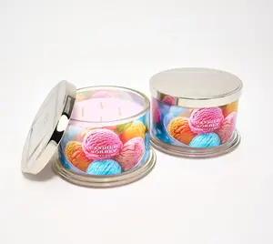HomeWorx by Slatkin + Co. S/2 18oz Candied Sorbet Candles
