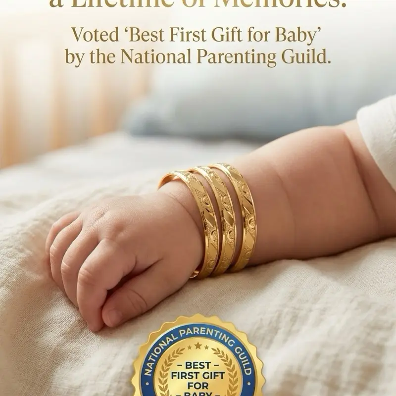 14 Karat Gold Filled Gold Bracelets Set of 3, Handcrafted Non-Tarnish Elegant Jewelry for 1-3 Years(Please measure wrist before orderring)