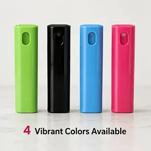 4-Pack Macaron Color Square Shape Perfume Refill Bottles, Glass Inner Leak-Proof Design, Portable Compact Lightweight Spray Bottle for Home & Travel