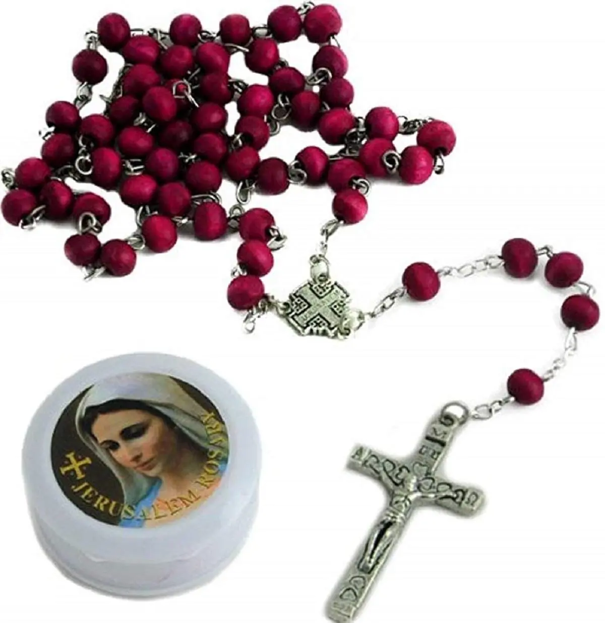 Holy Land New A Crucifix Rosary Necklace Bead Jewelry Catholic Prayers Holyland Relegion Jusus