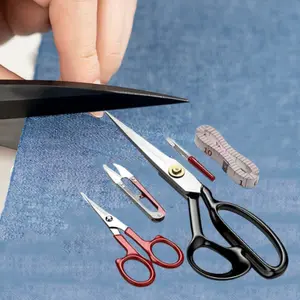 High Carbon Steel Sewing Scissors with Ergonomic Handle, 9 Inch Fabric Scissors, Sharp Fabric Cutting Shears for Denim, Leather, Home Office Tailors, Sewers and Craftsmen