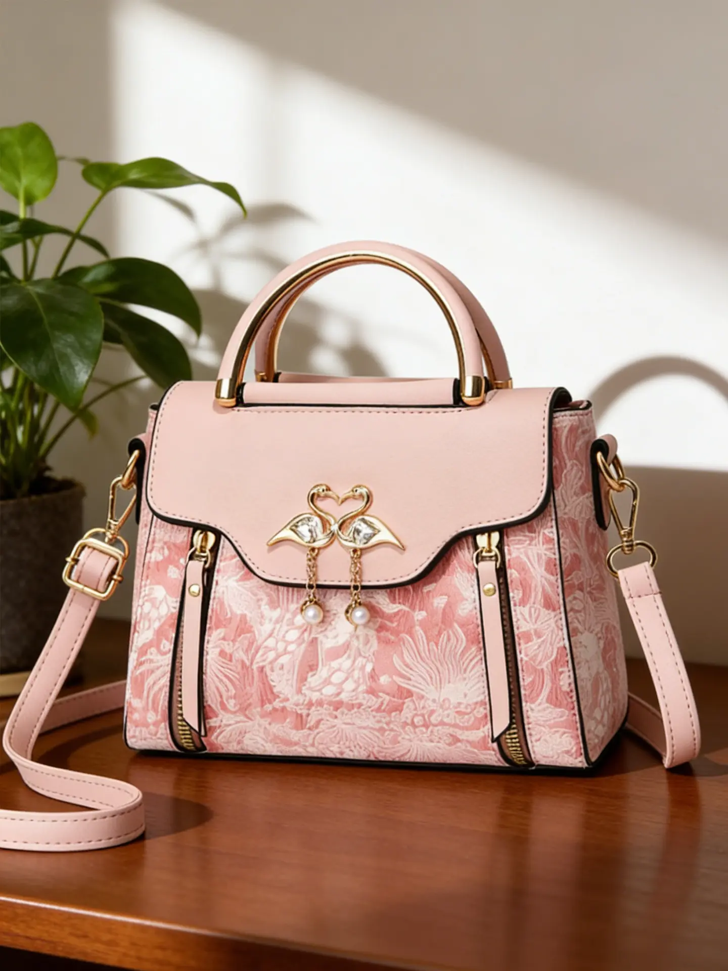 Elegant Embroidered Crossbody Shoulder Bag, Casual All-Season Accessory, Perfect Gift for Mom & Girlfriend, High-Quality Fabric, Trendy Crossbody Bag, Everyday Crossbody Bag, Adjustable Shoulder Bag, Embellished Shoulder Bag, Fashionable Crossbody Bag