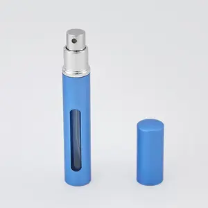 Portable Travel Perfume Bottle, 5ml Empty Spray Bottle, Refillable Cosmetic Dispenser, Sky Blue, Makeup Container, Travel Pump Bottle