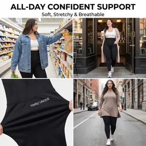 Curvy Fit Firm Support Leggings | High Compression Adjustable Activewear | Size L-4XL