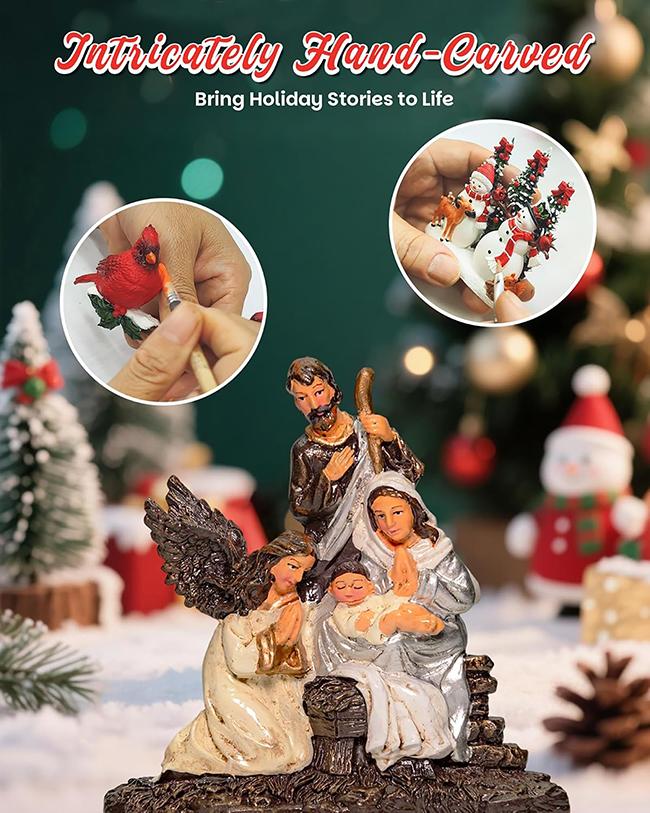 Large Christmas Church Nativity Snow Globe Light up Snowglobe with Music 9.84" White Christmas Snow Globes for Kids Adults 6H Timer Dual Power Angle Snowglobes Christmas Decorations Indoor Large Christmas Church Nativity Snow Globe Light up Snowglobe with Music 9.84" White Christmas Snow Globes for Kids Adults 6H Timer Dual Power Angle Snowglobes Christmas Decorations Indoor