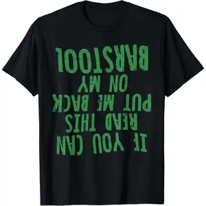 Casual Cotton shortsleeve tees  If You Can Read This Shirt Barstool Funny St Patricks Day T-Shirt