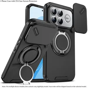 Case with Stand for Xiaomi Poco F8 Ultra 5G F8 Pro F7 F7 Pro F7 Ultra, Cellphone Shockproof Anti-Scratch Full-Body Protective Cover, Fashion Business Stylish Gift for Men Women Accessories