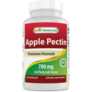 Apple Pectin 700mg Capsules - Non-GMO & Gluten-Free Dietary Supplement for Optimum Health