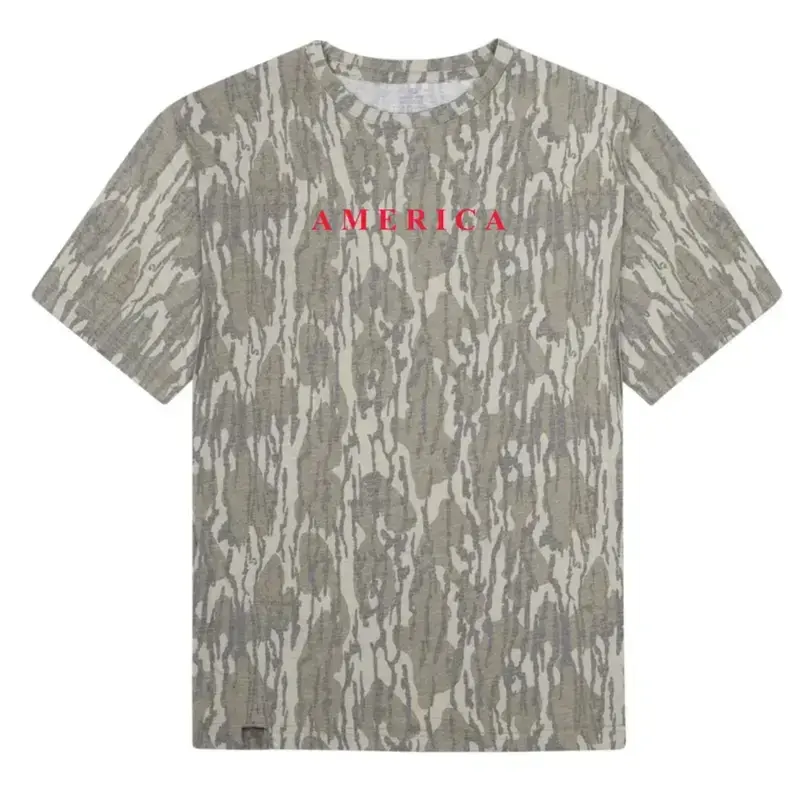 Vintage USA America Camo Shirt | Retro Faded Red Letter Patriotic Camouflage Tee