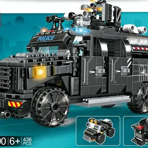 Special Operations Vehicle Model Police Armor Car Military Toy Building Blocks Gift, Educational Construction Kit for Kids
