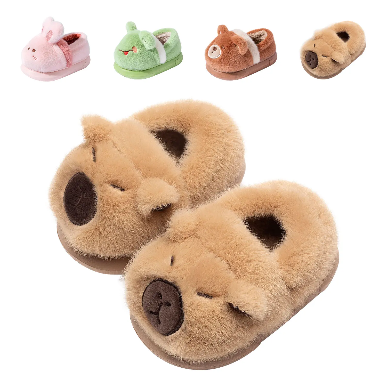 Drecage Toddler Kids Slippers Girls Boys House Shoes Winter Plush Warm Soft with Cute Cartoon Design Indoor Shoes for Boys and Girls outdoorfun