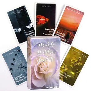 Heart Hidden Secret Oracle Card, 78pcs/box Spiritual Inspiration Tool Card, Family Party Entertainment Game Card, Birthday Gift, Holiday Gift