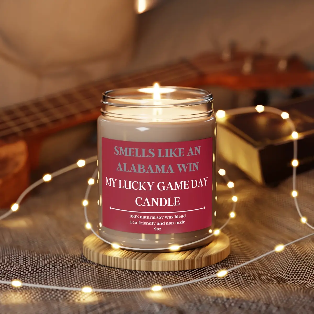 Smells Like An Alabama Win Candle , Football, 9oz Scented Candle Home Decor. Gift for Football Fan, Family and Friends