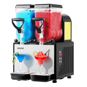 VEVOR Slushie Machine, 6L/1.6Gal x 2 Tank Commercial Slushy Maker, Frozen Drink Maker with Self-Cleaning, Margarita Machine for Restaurants Bars Party for Slushie, Margaritas, Milkshake & More
