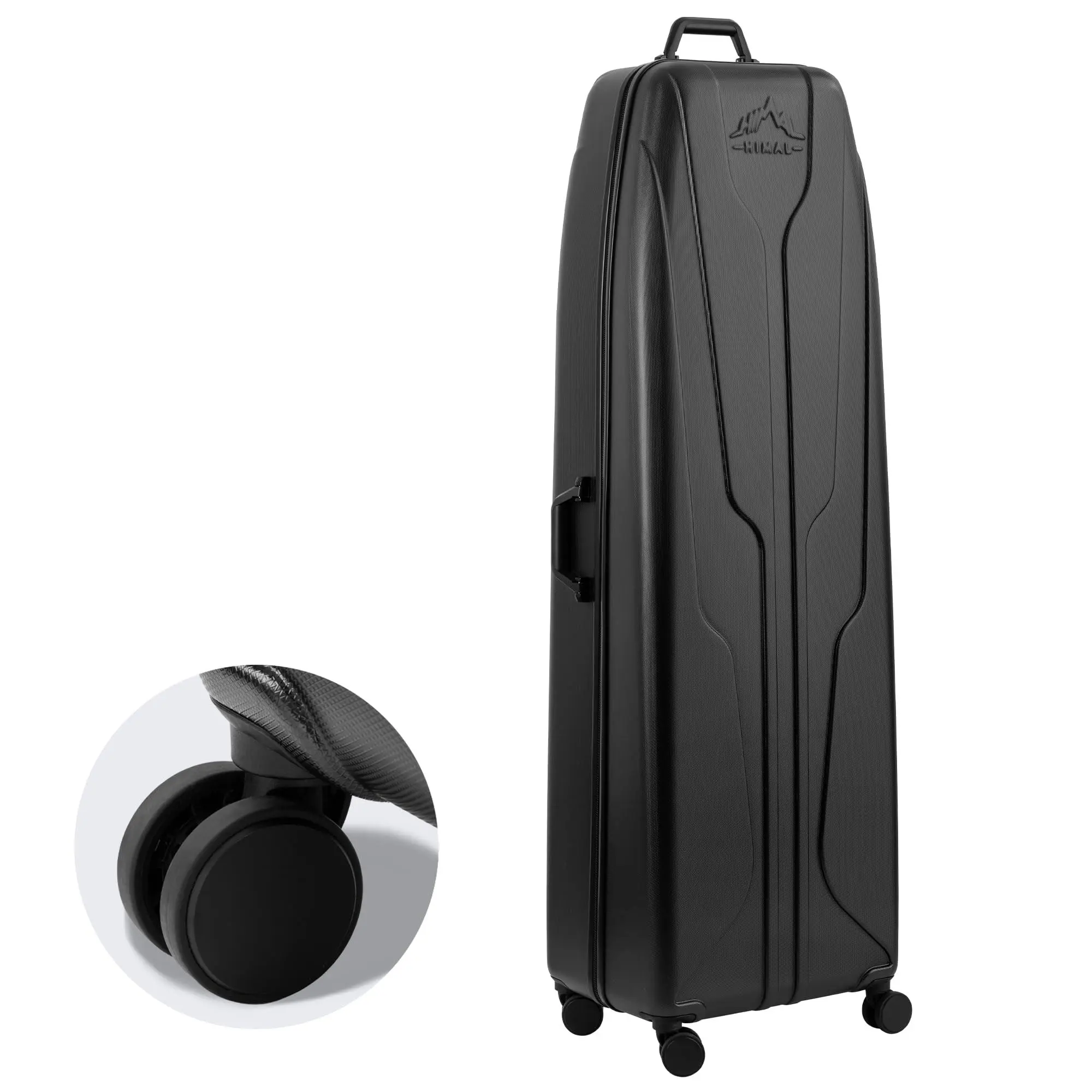 UNIHIMAL Golf Travel Hard Case with Wheels, Sleek PC Shell for Airline Transport, Waterproof Golf Equipment with 2 Secure Straps, Fits 46" Clubs, 46" Club Fit, Waterproof Shell, Golf Accessory