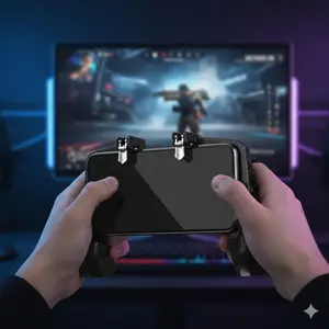 Pro Wireless Mobile Game Controller for iOS Android - High Sensitivity Joystick Triggers Ergonomic Grip Enhanced Aim Precision in PUBG COD Mobile Portable Gaming Accessory Fast Response Easy Setup Game Peripherals