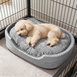 Comhoma Orthopedic Dog Bed & Cat Bed, 360° Bolstered Cuddler Pet Bed with Non-Slip Bottom, Granular Sponge Soft Washable Nest Bed for Small Medium Large Dogs & Cats, Multiple Sizes