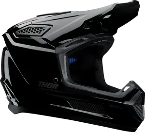 Thor Fleet Blackout Offroad Helmet - Gloss Black