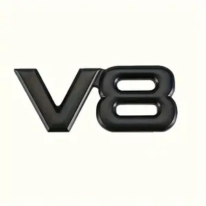 V8 Car Badge, 1 Count 3D Self Adhesive Car Badge Sticker, Car Exterior Decorative Accessories for Car & Motorcycle, Universal Car Sticker