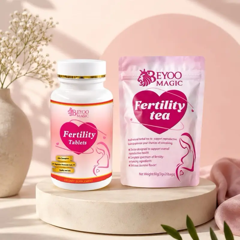 Beyoo Herbal Fertility Tablets & Tea Set -  Companion for Women’s Health
