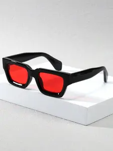 Unisex Vintage Square Frame, Trendy Casual Sun Protective Sunglasses for Everyday Use, Fashion Accessories for Outdoor Activities