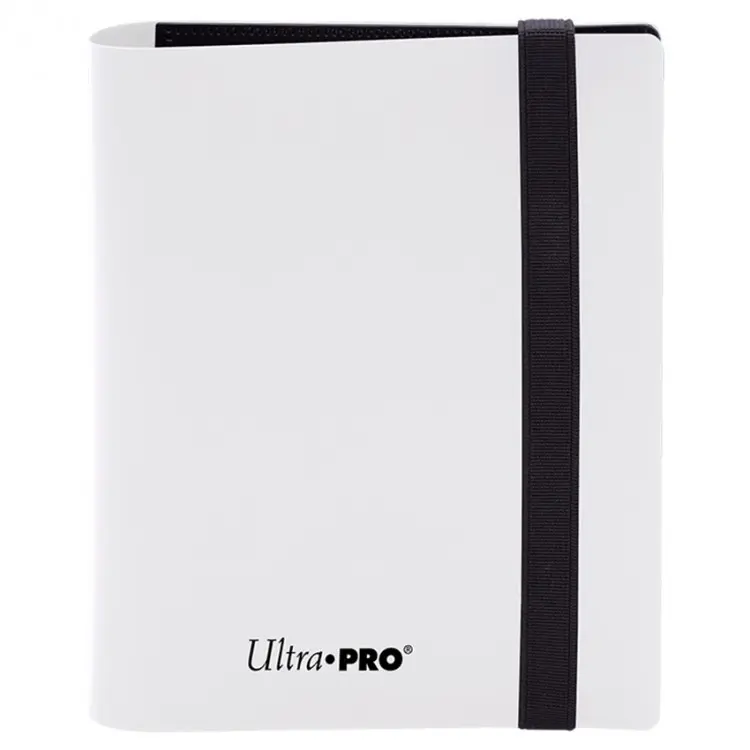 Ultra Pro ULP15363 Pro Eclipse Card Binder - 2-Pocket Arctic White On-the-Go Binder with Pockets, Holds 80 Standard Trading Cards, Trading Card Binder