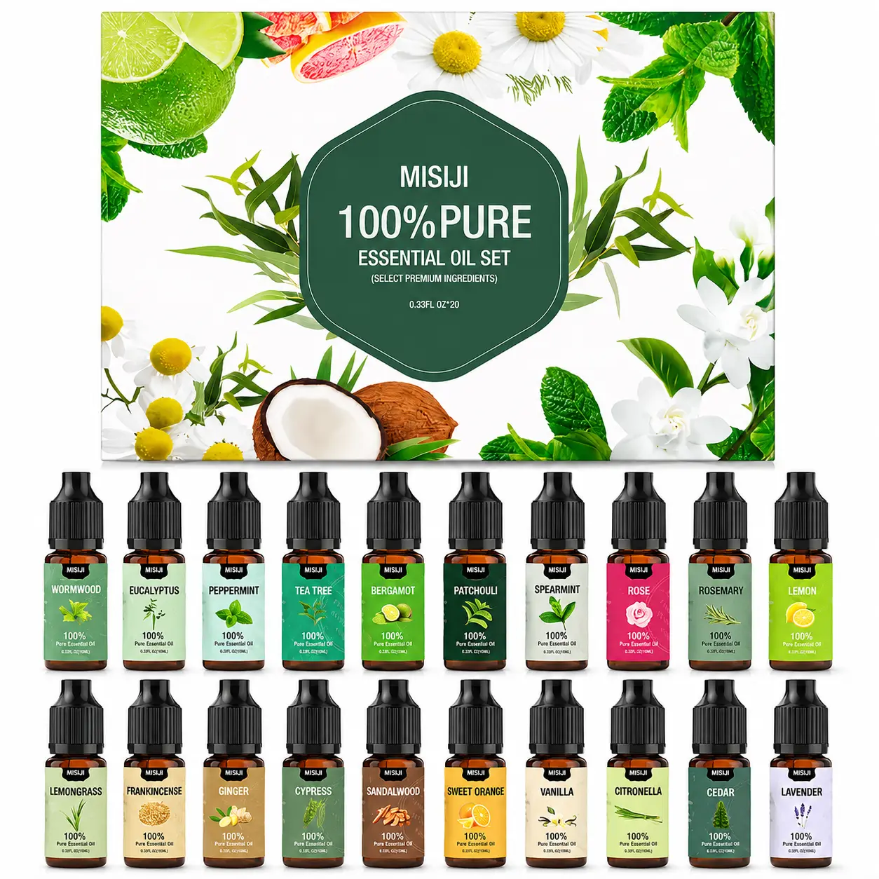 Essential Oils Set 5/10/20 Scents-Diffuser Oils Scents for Home,Essential Oils Scents for Diffusers,Skin, Aromatherapy,Candle&Soap Fragrance Plants Perfume Freshener