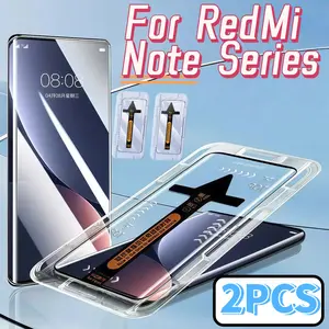 2-Pack HD Tempered Glass Protective Screen Protector for Redmi Note 13 Pro+/14 Pro/14 Pro+/15/15 Pro+, Ultra-Sensitive Fingerprint Unlock, Easy Install