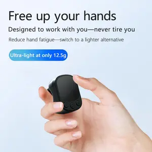 Mouse Ring Remote Control with Touchpad, Wireless Smart Auto Clicker for Phone & Tablet, Hands-Free Scrolling Ring, Continuous Screen Clicker for TikTok Live, Video Browsing
