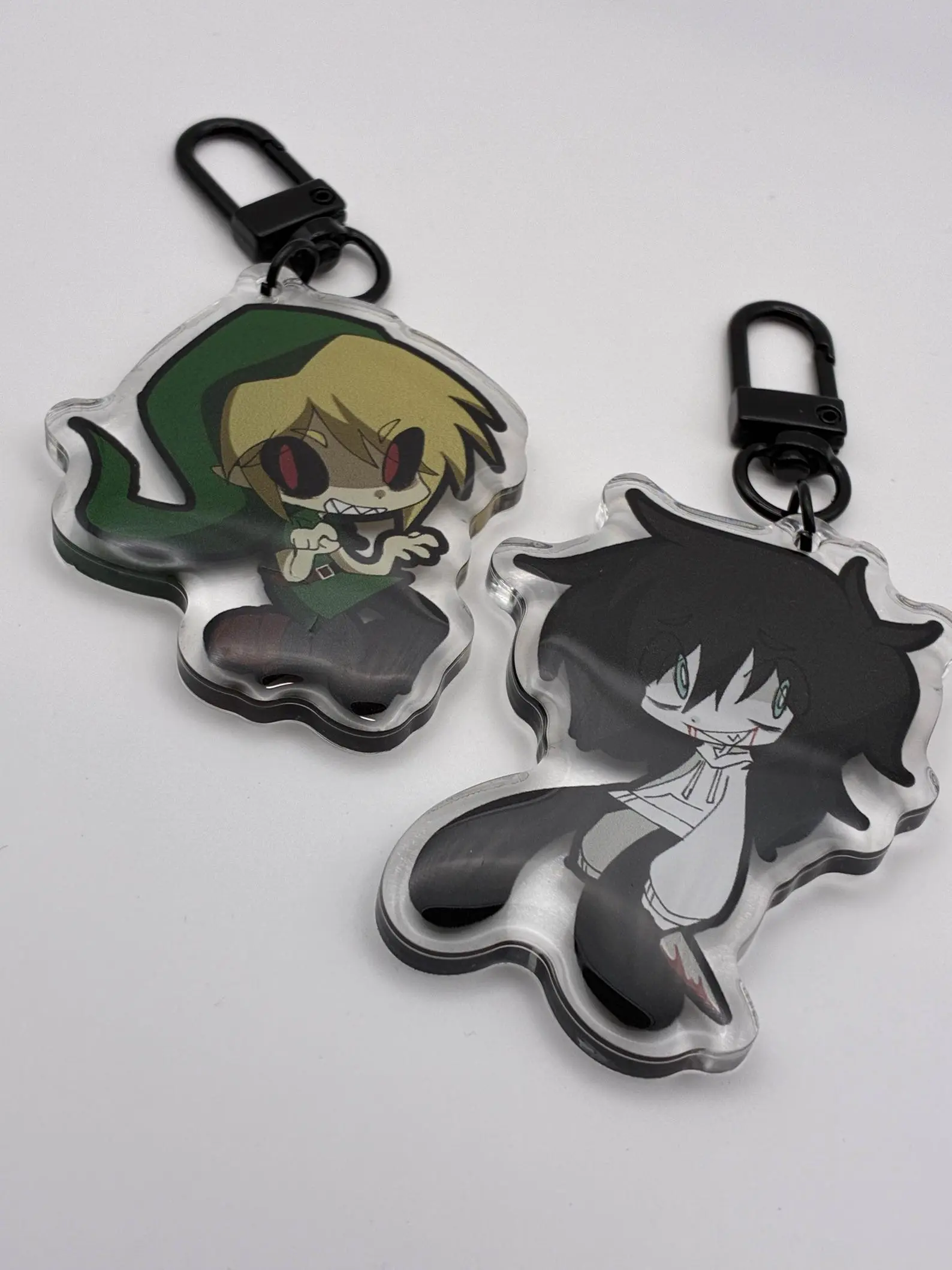 CREEPYPASTAS Acrylic Keychains – Horror Chibi Charms Featuring