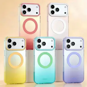 IMD Gradual Change TPU Magnetic Phone Case for iPhone 17 Pro Max/15, Customized Anti-Drop Skin Feel, AI Camera Button, Mobile Phone Accessories for Device Protection
