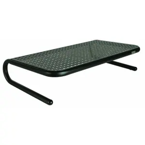 212 MAIN Sturdy Steel Frame Metal Art Monitor Stand - Black, Curved Single Monitor Mount Riser