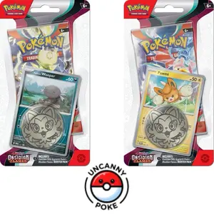 Obsidian Flames Blister Pack, with promo (Pawmi, Paldean Wooper), coin, Pokemon