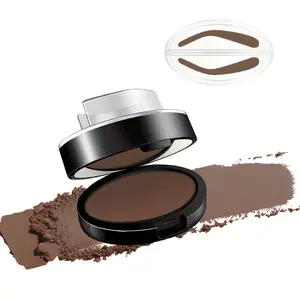 6-in-1 Waterproof Eyebrow Stamp Kit, Brow Shaping Set with Stencils & Brushes, Long Lasting Smudge-Proof Eyebrow Pomade, Professional All-in-One Brow Makeup Kit