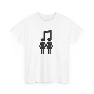 WLW Version Music Connects People Unisex Heavy Cotton Tee, Music Lover Gift, Musical Shirt, Music Apparel, Concert Tee, Artist Tee