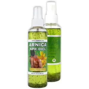 Arnica Massage Oil - 8 oz (236ML) - Aceite con Arnica - Moisturizing, Infused with Real Botanicals - Body Care Cosmetic Comfort Moisturize Moisturizer