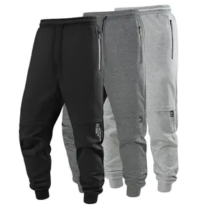 2026 Original New Design Knitted Stretch Men's Plus Size Autumn Outdoor Warm Loose Jogger Patchwork Casual Pants 3-Piece Set