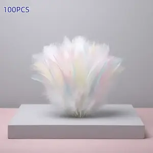 100pcs Realistic Turkey Feather /mixed Color Home Decor Feathers, Natural Plume for Interior Design & Craft Projects
