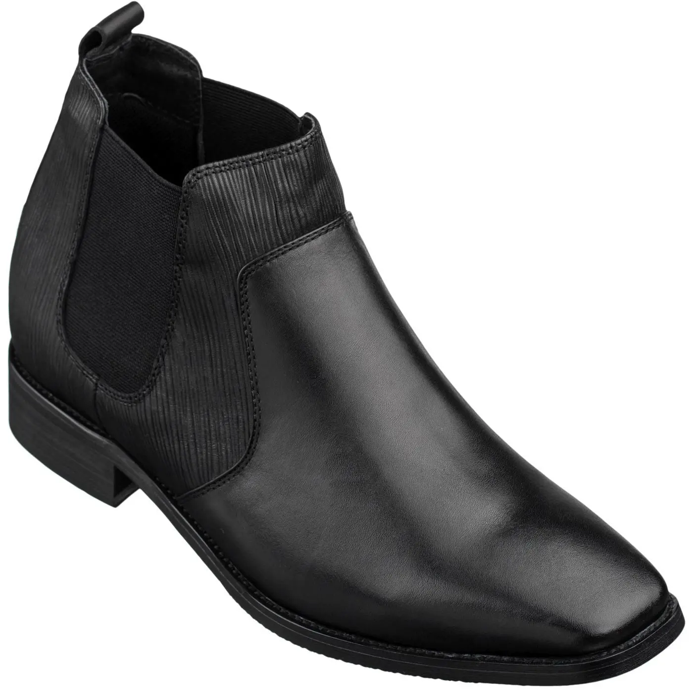 CALTO Black Leather Chelsea Boots - 3 Inches - T54021