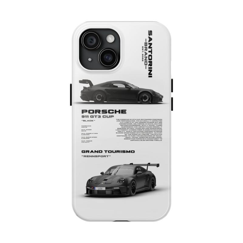 Porsche 911 GT3 RS Matching Phone Case for Couples| Black & White His & Hers Porsche Phone Cover for iPhone 16 Promax, Samsung, Pixel| Supercar Art, Car Enthusiast Gift for Automotive Supercar Lover