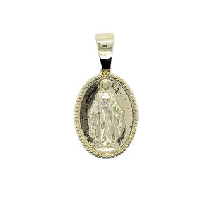 Micro Lady of Guadalupe, 18k Gold Plated, Life Guarantee - Perfect Gift(Chain Not Included)