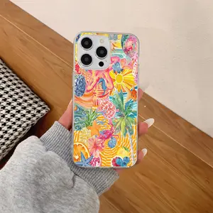 Fashion Fruit Pattern Phone Case, Decorative Phone Protector Cover, Phone Accessories Compatible with iPhone 11 12 13 14 15 Pro Max, Casing