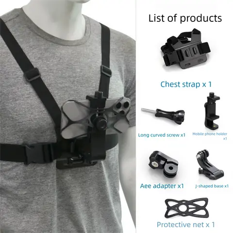 Adjustable ABS Cellphone Mount - Chest/Head Strap Mobile Accessory for Outdoor Riding, Skiing, Ideal Gift for Women, Smartphone Users, Casual Occasions