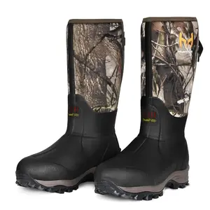 Hunting Boots for Men with 800g Insulation, Waterproof Rubber Cold-Weather Boots with 6mm Neoprene, Steel Shank & Anti-Slip Sole for Hunting and Working